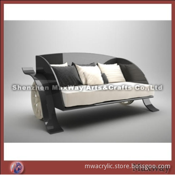 Black caleche acrylic/perspex sofa bed